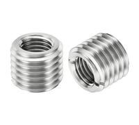 PATIKIL Filetage Adaptateurs Manchon Réducteur Écrou Insert Fileté Metal, 2 pcs M24x3 Mâle à M16x2 Femelle Réparation Insérer Écrou Vis Réducteur Inox Acier Attache 20mm