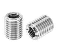PATIKIL Filetage Adaptateurs Manchon Réducteur Écrou Insert Fileté Metal, 2 pcs M24x3 Mâle à M16x2 Femelle Réparation Insérer Écrou Vis Réducteur Inox Acier Attache 30mm