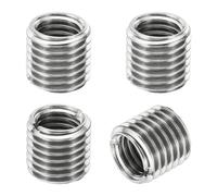 PATIKIL Filetage Adaptateurs Manchon Réducteur Écrou Insert Fileté Metal, 4 pcs M16x2 Mâle à M12x1,75 Femelle Réparation Insérer Écrou Vis Réducteur Inox Acier Attache 15mm
