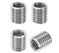 PATIKIL Filetage Adaptateurs Manchon Réducteur Écrou Insert Fileté Metal, 4 pcs M18x2,5 Mâle vers M14x2 Femelle Réparation Insérer Écrou Vis Réducteur Inox Acier Attache 20mm