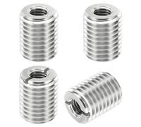 PATIKIL Filetage Adaptateurs Manchon Réducteur Écrou Insert Fileté Metal, 4 pcs M20x2,5 Mâle à M10x1,5 Femelle Réparation Insérer Écrou Vis Réducteur Inox Acier Attache 25mm