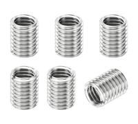 PATIKIL Filetage Adaptateurs Manchon Réducteur Écrou Insert Fileté Metal, 6 pcs M12x1,75 Mâle à M10x1,5 Femelle Réparation Insérer Écrou Vis Réducteur Inox Acier Attache 15mm