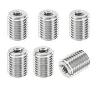 PATIKIL Filetage Adaptateurs Manchon Réducteur Écrou Insert Fileté Metal, 6 pcs M16x2 Mâle à M8x1,25 Femelle Réparation Insérer Écrou Vis Réducteur Inox Acier Attache 20mm