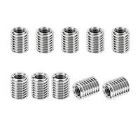 PATIKIL Filetage Adaptateurs Manchon Réduction Écrou Insert Fileté, 10 pc M12*1.75 Mâle à M8*1.25 Femelle Réparation Insérer Écrou Vis Réducteur Conversion Inox Acier Fixation 15mm