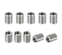 PATIKIL Filetage Adaptateurs Manchon Réduction Écrou Insert Fileté, 10 pc M12*1.75 Mâle Vers M10*1.5 Femelle Réparation Insérer Écrou Vis Réducteur Conversion Inox Acier Fixation 15mm