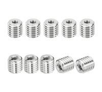 PATIKIL Filetage Adaptateurs Manchon Réduction Écrou Insert Fileté, 10 pcs M10*1.5 Mâle à M4*0.7 Femelle Réparation Insérer Écrou Vis Réducteur Conversion Inox Acier Fixation 10mm