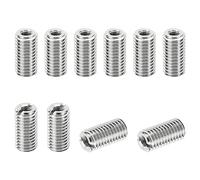 PATIKIL Filetage Adaptateurs Manchon Réduction Écrou Insert Fileté, 10 pcs M10*1.5 Mâle à M5*0.8 Femelle Réparation Insérer Écrou Vis Réducteur Conversion Inox Acier Fixation 20mm