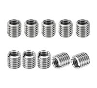 PATIKIL Filetage Adaptateurs Manchon Réduction Écrou Insert Fileté, 10 pcs M10*1.5 Mâle à M8*1.25 Femelle Réparation Insérer Écrou Vis Réducteur Conversion Inox Acier Fixation 10mm