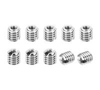 PATIKIL Filetage Adaptateurs Manchon Réduction Écrou Insert Fileté, 10 pcs M4*0.7 Mâle Vers M2*0.4 Femelle Réparation Insérer Écrou Vis Réducteur Conversion Inox Acier Fixation 4mm