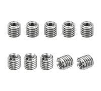 PATIKIL Filetage Adaptateurs Manchon Réduction Écrou Insert Fileté, 10 pcs M5*0.8 Mâle à M3*0.5 Femelle Réparation Insérer Écrou Vis Réducteur Conversion Inox Acier Fixation 5mm