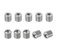 PATIKIL Filetage Adaptateurs Manchon Réduction Écrou Insert Fileté, 10 pcs M6*1 Mâle à M3*0.5 Femelle Réparation Insérer Écrou Vis Réducteur Conversion Inox Acier Fixation 6mm