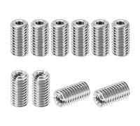 PATIKIL Filetage Adaptateurs Manchon Réduction Écrou Insert Fileté, 10 pcs M8*1.25 Mâle à M4*0.7 Femelle Réparation Insérer Écrou Vis Réducteur Conversion Inox Acier Fixation 15mm