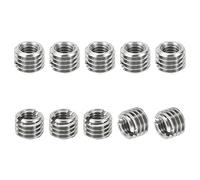 PATIKIL Filetage Adaptateurs Manchon Réduction Écrou Insert Fileté, 10 pcs M8*1.25 Mâle à M5*0.8 Femelle Réparation Insérer Écrou Vis Réducteur Conversion Inox Acier Fixation 6mm