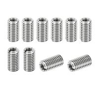 PATIKIL Filetage Adaptateurs Manchon Réduction Écrou Insert Fileté, 10 pcs M8*1.25 Mâle à M5*0.8 Femelle Réparation Insérer Écrou Vis Réducteur Conversion Inox Acier Fixation 15mm