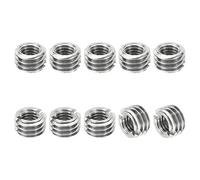 PATIKIL Filetage Adaptateurs Manchon Réduction Écrou Insert Fileté, 10 pcs M8*1.25 Mâle à M5*0.8 Femelle Réparation Insérer Écrou Vis Réducteur Conversion Inox Acier Fixation 5mm