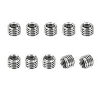 PATIKIL Filetage Adaptateurs Manchon Réduction Écrou Insert Fileté, 10 pcs M8*1.25 Mâle Vers M6*1 Femelle Réparation Insérer Écrou Vis Réducteur Conversion Inox Acier Fixation 6mm