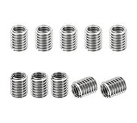 PATIKIL Filetage Adaptateurs Manchon Réduction Écrou Insert Fileté, 10 pcs M8*1.25 Mâle Vers M6*1 Femelle Réparation Insérer Écrou Vis Réducteur Conversion Inox Acier Fixation 10mm