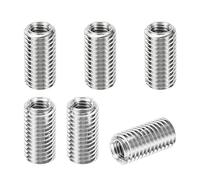 PATIKIL Filetage Adaptateurs Manchon Réduction Écrou Insert Fileté, 6 pcs M12*1.75 Mâle à M8*1.25 Femelle Réparation Insérer Écrou Vis Réducteur Conversion Inox Acier Fixation 24mm