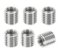 PATIKIL Filetage Adaptateurs Manchon Réduction Écrou Insert Fileté, 6 pcs M14*2 Mâle Vers M10*1.5 Femelle Réparation Insérer Écrou Vis Réducteur Conversion Inox Acier Fixation 15mm