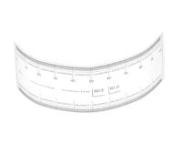 PATIKIL Film Flexible Ruler 10cm 0.1mm Scale With R Angle And Width Lines Clear PET Plastic Soft Folding Straight Ruler Pour Factory, Transparent, 1 Pcs