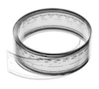 PATIKIL Film Flexible Ruler 200cm 0.1mm Scale With R Angle And Width Lines Clear PET Plastic Soft Folding Straight Ruler Pour Factory, Transparent, 1 Pcs