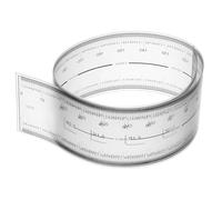 PATIKIL Film Flexible Ruler 30cm 0.1mm Scale With R Angle And Width Lines Clear PET Plastic Soft Folding Straight Ruler Pour Factory, Translucent, 1 Pcs