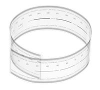 PATIKIL Film Flexible Ruler 30cm 0.1mm Scale With R Angle And Width Lines Clear PET Plastic Soft Folding Straight Ruler Pour Factory, Transparent, 1 Pcs