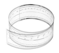 PATIKIL Film Flexible Ruler 40cm 0.1mm Scale With R Angle And Width Lines Clear PET Plastic Soft Folding Straight Ruler Pour Factory, Transparent, 1 Pcs