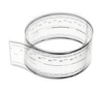 PATIKIL Film Flexible Ruler 50cm 0.1mm Scale With R Angle And Width Lines Clear PET Plastic Soft Folding Straight Ruler Pour Factory, Transparent, 1 Pcs