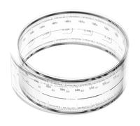 PATIKIL Film Flexible Ruler 60cm 0.1mm Scale With R Angle And Width Lines Clear PET Plastic Soft Folding Straight Ruler Pour Factory, Transparent, 1 Pcs