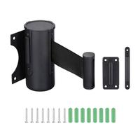 PATIKIL Fixe Mur Montage Rétractable Ceinture Barrière 10 Pieds Noir