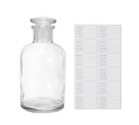 PATIKIL Flacon Réactif En Verre 250ml Bouteille De Stockage Transparent | Pour Laboratoire Eau Réactifs Chimie Science Vase Parfum, Bouchon Rodé Étroite, 8.8 oz