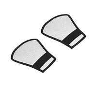 PATIKIL Flash Diffuseur Reflector, 2Pcs 2-Face Flexible Bend Bounce Reflector avec Élastique Courroie pour Lampe Photographie Caméra Vitesse luminaire, Argent Blanc