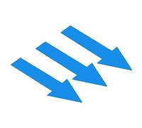 PATIKIL Flèche Autocollant 8 pouce, 15 Feuille Directionnel Panneau PVC Adhésif Amovible Sol Autocollant pour Sol Mur Marquage, Bleu