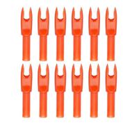 PATIKIL Flèches de Tir à l'arc Nocks 4.2mm, 12 Pcs Insert en Plastique Nock de Flèche de Remplacement pour La Chasse au Tir à l'arc Arc Composé Recurve, Orange