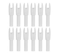 PATIKIL Flèches de Tir à l'arc Nocks 4.2mm, 12 Pcs Insert en Plastique Nock de Flèche de Remplacement pour La Chasse au Tir à l'arc à l'arc à Poulies, Blanc