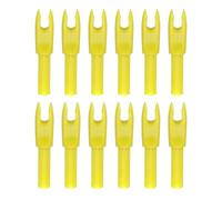 PATIKIL Flèches de Tir à l'arc Nocks 4.2mm, 12 Pcs Insert en Plastique Nock de Flèche de Remplacement pour La Chasse au Tir à l'arc Arc Composé Recurve, Jaune