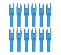 PATIKIL Flèches de Tir à l'arc Nocks 4.2mm, 12 Pcs Insert en Plastique Nock de Flèche de Remplacement pour La Chasse au Tir à l'arc à l'arc Composé, Bleu
