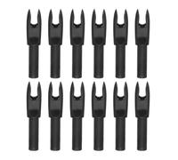 PATIKIL Flèches de Tir à l'arc Nocks 4.2mm, 12 Pcs Insert en Plastique Nock de Flèche de Remplacement pour La Chasse au Tir à l'arc Arc Composé Recurve, Noir