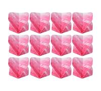PATIKIL Fléchette Vols, 12 Paquet Pet Standard Fléchettes Accessoires Pièce Rechange pour Doux Pointes Acier Pointe, Géométrique Style, Rose, Blanc