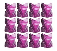 PATIKIL Fléchette Vols, 12 Paquet Pet Standard Fléchettes Accessoires Pièce Rechange pour Doux Pointes Acier Pointe, Épais Bande e Style, Noir, Rose