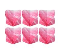 PATIKIL Fléchette Vols, 6 Paquet Pet Standard Fléchettes Accessoires Pièce Rechange pour Doux Pointes Acier Pointe, Géométrique Style, Rose, Blanc