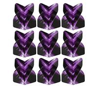 PATIKIL Fléchette Vols, 9 Paquet Pet Standard Fléchettes Accessoires Pièce Rechange pour Doux Pointes Acier Pointe, Noir, Violet
