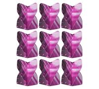 PATIKIL Fléchette Vols, 9 Paquet Pet Standard Fléchettes Accessoires Pièce Rechange pour Doux Pointes Acier Pointe, Épais Bande e Style, Noir, Rose