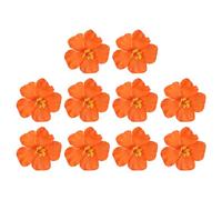 PATIKIL Fleurs d'hibiscus Hawaïennes, Lot de 10 Fleurs Artificielles en Mousse pour Cheveux, Décoration de Table, Fournitures de Fête, Orange