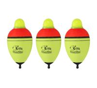 PATIKIL Flotteurs Lumineux pour Pêche, 3,5 oz, Lot de 3, en EVA, avec LED Verte Et Rouge pour la Pêche de Nuit, Jaune