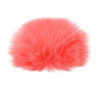 PATIKIL Fourrure Microphone Écran 7mm x 62mm Micro Couvercle pour intérieur Externe Microphone Orange