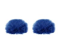 PATIKIL Fourrure Microphone Écran anti-vent 7mm x 60mm Micro Couvercle Pare-brise pour Indoor Outdoor Microphone Foncé Bleu 2Pcs