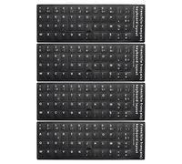 PATIKIL Français Clavier Autocollants, 4 Paquet Universel Clavier Remplacement Couverture Givré pour Ordinateur Portable Bureau Ordinateur, Noir Fond écran Blanc Lettrage