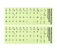 PATIKIL Français Clavier Stickers brillee dans l'Obscurité, 2 Paquet Lumineux Universel Clavier Remplacement Couvercle pour Cahier Bureau Ordinateur, Noir Lettrage